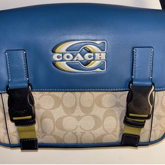 Coach Track Crossbody Bag In Colorblock Signature Canvas Sporty Athletic - Picture 3 of 14